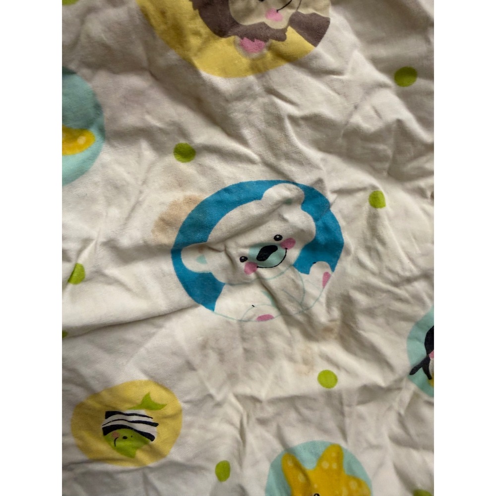 Vintage Precious Planet Fiher Price Fitted Toddler or Crib Bed Sheet Vintage - Picture 4 of 6